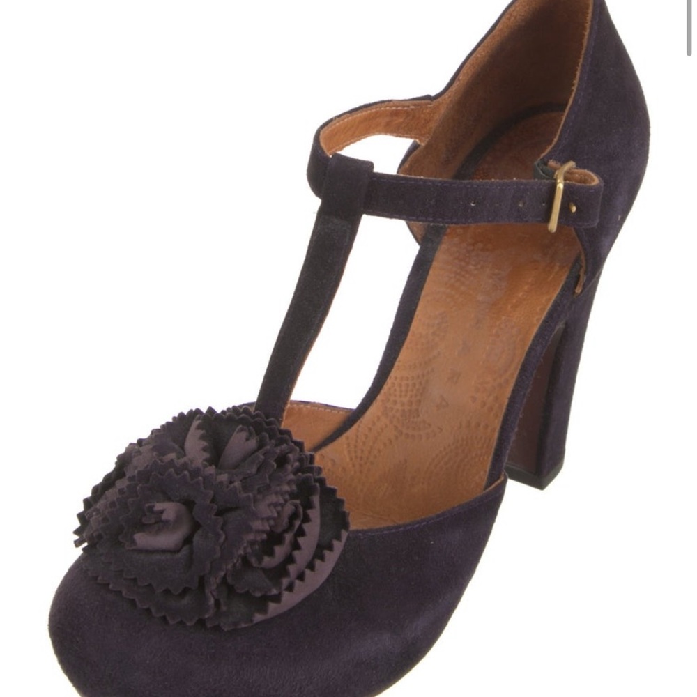 Elegant Purple T-Strap Women's Shoe